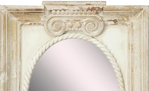 Deco 79 Wood Floral Carved Acanthus Wall Mirror - Image 2