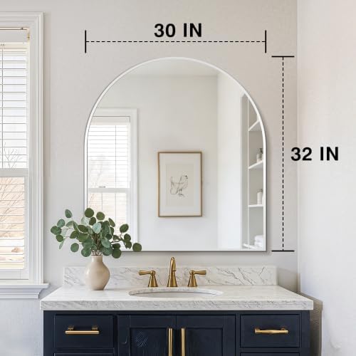 FICTOR 30" x 32" Arched Bathroom Vanity Mirror - Image 2