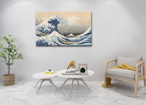 The Great Wave off Kanagawa by Hokusai Canvas Wall Art Japanese Classic Artwork - Image 5
