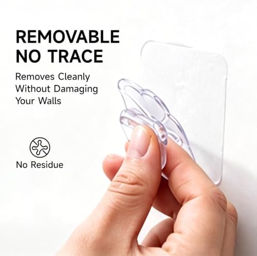 16 Pack Crystal Clear Adhesive Hooks - Image 7