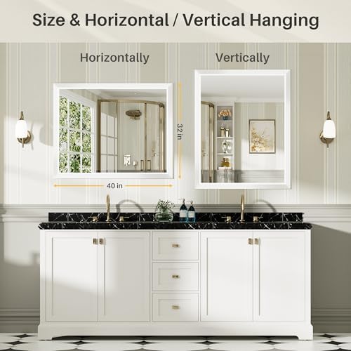 Briivue Bathroom Wall Mirror, 40x32 Inch - Image 6