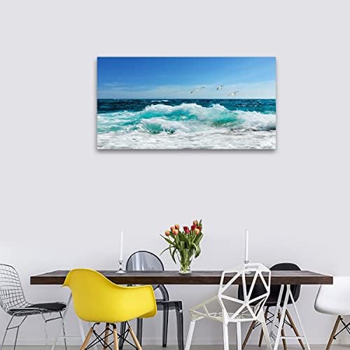 Ocean Waves Canvas Wall Art for Living Room Wall Decor Summer Beach Canvas - Image 3
