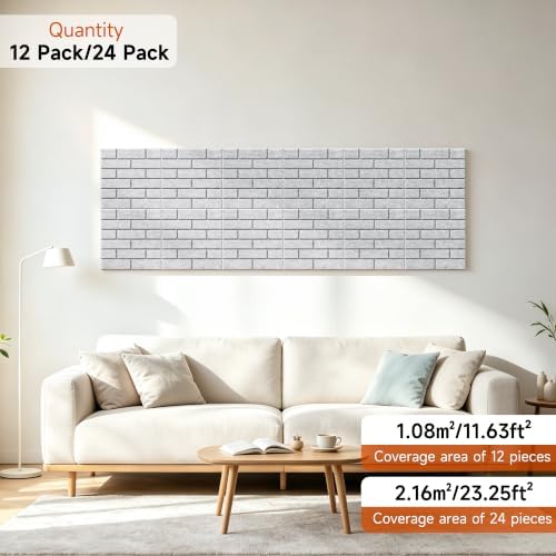TO-TH Acoustic Panels Peel and Stick Decor Wall Panel 24 Pack - Image 5