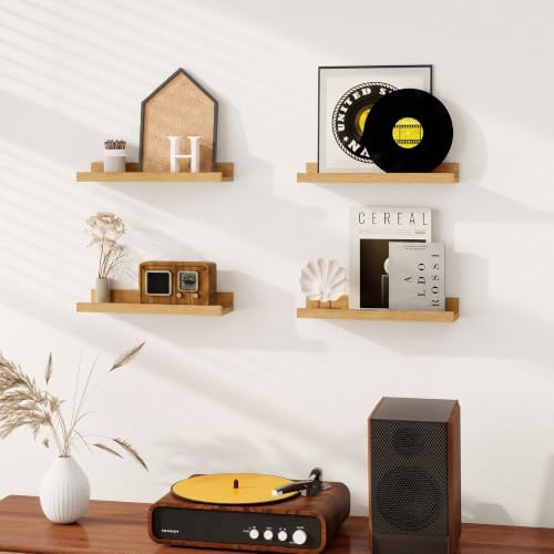 Dreamland Picture Ledge Shelf for Wall, Floating Shelves Set of 4, 16 inch Long - Image 2