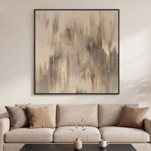 Extra Large Framed Neutral Abstract Wall Art by Cuspin