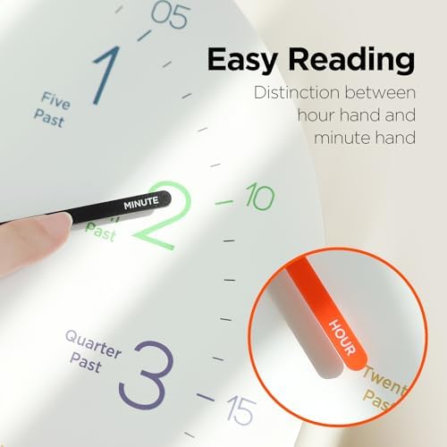 mooas Easy Learning Flatwood Wall Clock - Image 3