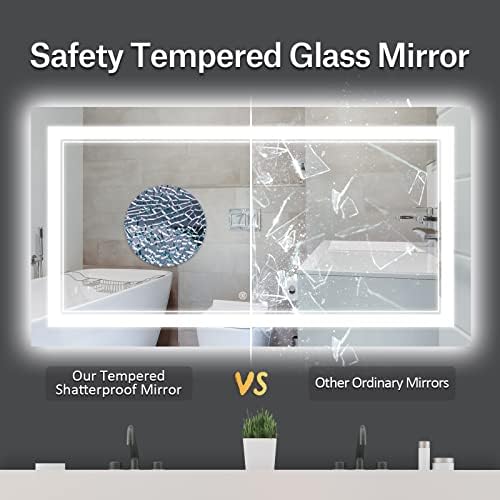 60x28 Inch LED Bathroom Mirror - Image 3