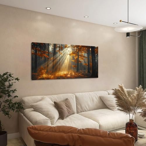 Lasdel Beautiful Autumn Forest Landscape Wall Art - Image 6