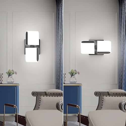 Aipsun Black Wall Sconces Hardwired Modern LED Sconces Wall Lighting Indoor - Image 6