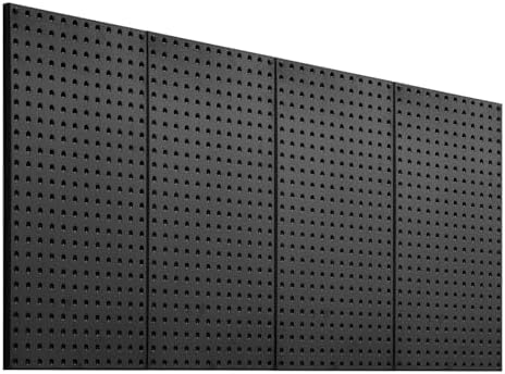 VEVOR Metal Pegboard Panels, 4 Panels, Heavy Duty Steel Peg Board Wall Organizer by VEVOR