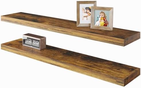 BAMEOS Floating Shelves, 40 in W x 7in D Wall Mounted Wooden Shelves by BAMEOS