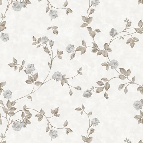 Floral Peel and Stick Contact Paper Vintage 17.32" x 393.7" by MANONIRIA