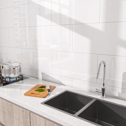 Marble Peel and Stick Backsplash 23.6 x11.8 in - Image 6