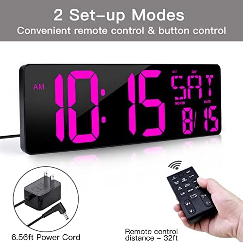XREXS 17.2 Inch Large Digital Wall Clock - Image 3