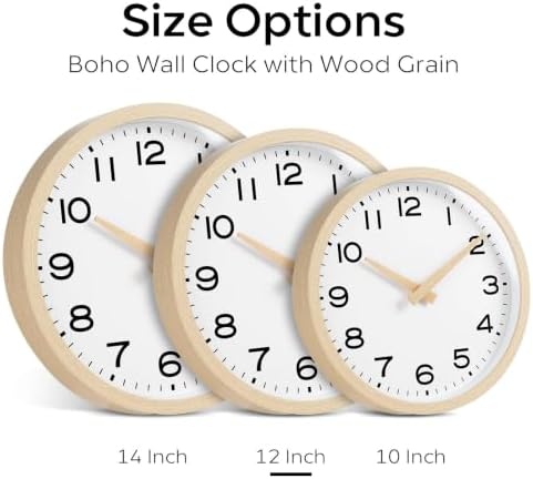 AKCISOT 12 Inch Wall Clock, Silent Battery Operated Analog Clock - Image 3
