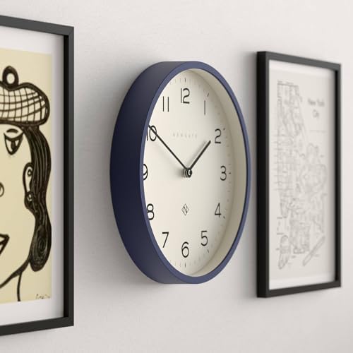 NEWGATE® Number Four Echo wall Clock | Modern Round Clock | 12" | Midnight Blue - Image 4