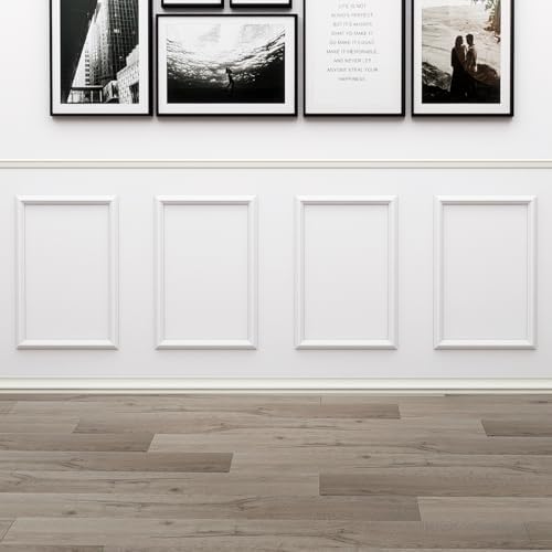 Peel and Stick Wall Molding, Pre Cut, 4 Set 16" x 24" by TonhoDawnhawk
