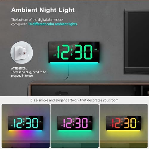Abovsare Digital Wall Clock Large Display, LED Clocks - Image 3