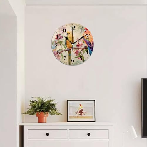 Round Analog Wall Clocks Non-Ticking Silent Clock Battery Operated Clcoks - Image 5