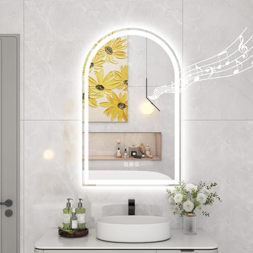 STARLEAD 32"x20" Arched LED Bathroom Mirror by STARLEAD