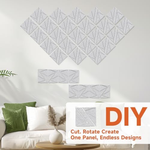 Self Adhesive Acoustic Panels, 11.8”x11.8”, 12 Pack - Image 4
