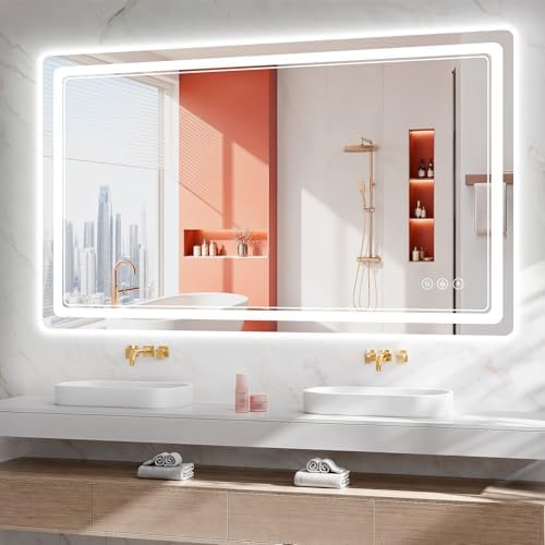 BEAUTYPEAK 30"x48" LED Bathroom Mirror by BEAUTYPEAK
