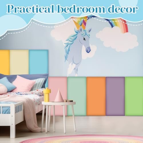 Hahafelt 8 Pack Wall Padding Headboard 23.62" x 11.81" x 1.18" Fresh Colors - Image 4