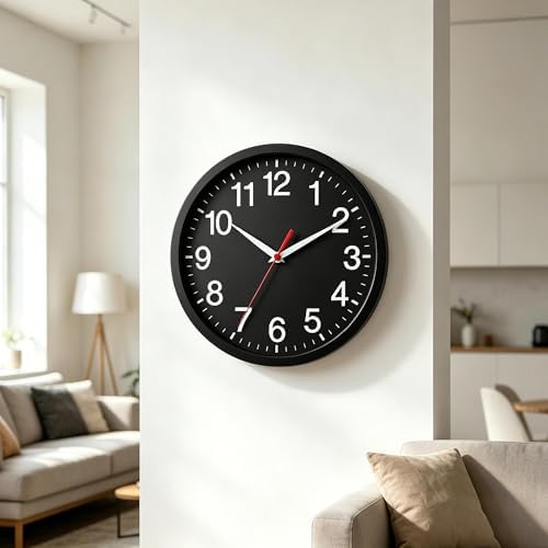 Rohioue Wall Clock Analog 8 Inch Battery Operated Silent Clock - Image 7
