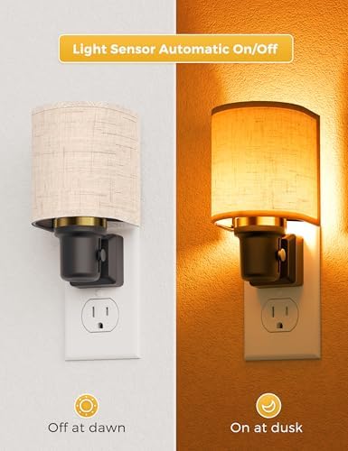 L LOHAS LED Amber Night Lights Plug into Wall, Plug in Night Light Dimmable - Image 3