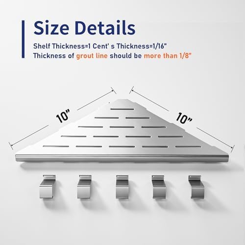 10'' Corner Shower Shelf - Image 2