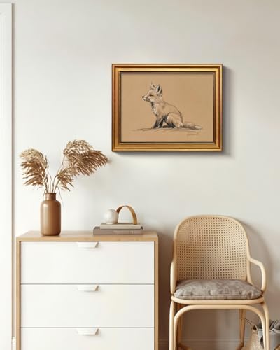 VIYYIEA Framed Vintage Fox Sketch Wall Art, 12x16 inch - Image 7
