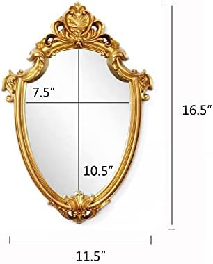 Eaoundm 16.5 x 11 inch Antique Mirror Shield Shape - Image 4