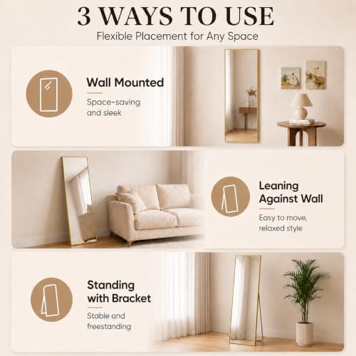 Simple Deluxe Full Length Mirror, - Image 5