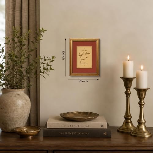 Gold Framed Quote Art, “THIS IS A high class joint ACT ACCORDINGLY” 10x8in - Image 4