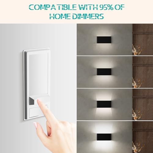 Modern Indoor 5CCT LED Wall Sconce, 4 Pack - Image 3