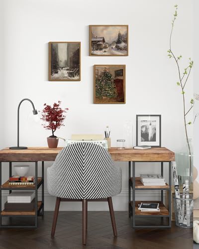 ARPEOTCY Vintage Framed Wall Art, Antique Winter Christmas Tree Canvas Wall - Image 3