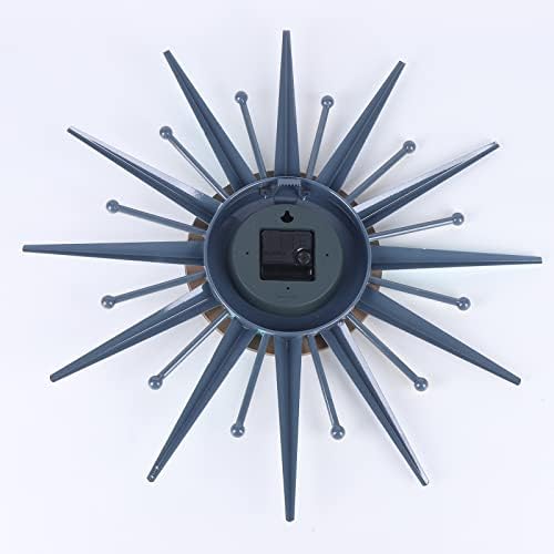 Large Wall Clock 22.8'' Modern Big Wall Clock Starburst Mid-Century Decor - Image 7