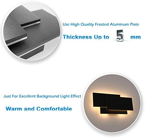 Ralbay 15.75”/36W LED Modern Wall Sconce Indoor Matte Black Wall Mount Light - Image 6