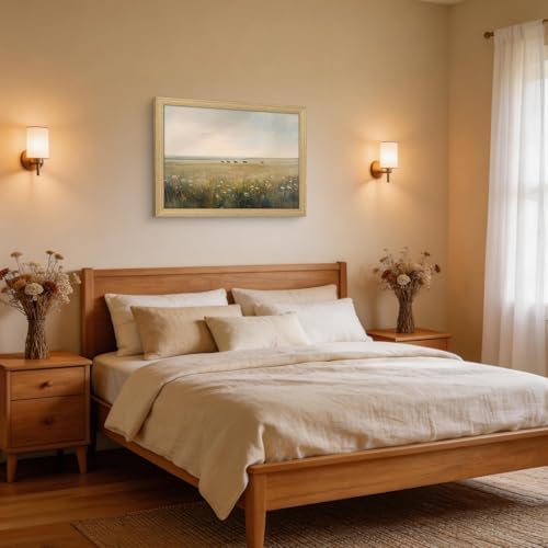 Prairie Horses Landscape Canvas Wall Art Framed Home Decor 12X16 Inch - Image 4