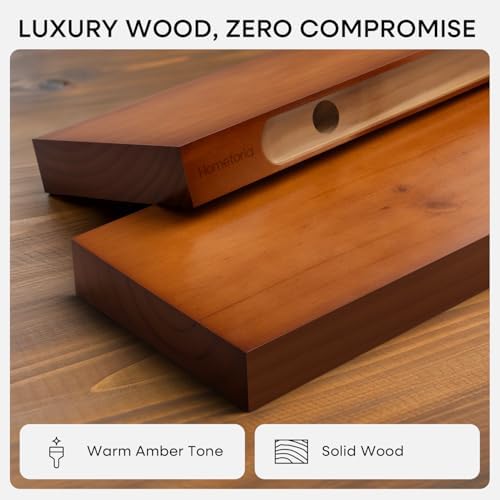 Homeforia 30 Inch Floating Shelves, High-End Solid Pine Wood - Image 3