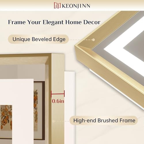 Keonjinn 22x30 Inch Gold LED Bathroom Mirror - Image 5