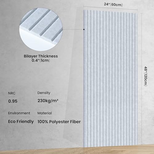 TO-TH Acoustic Panels Decorative Soundproof Wall Panel 5 Pack, Light Camel - Image 2