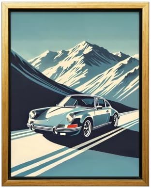 InkFlow Posters Vintage Sports Car Canvas Poster by InkFlowPosters
