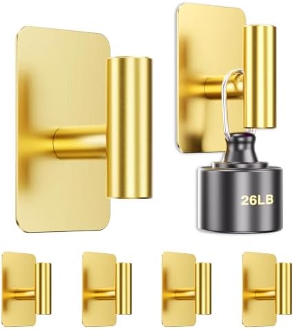Aikzik 6 Pack Large Heavy Duty Wall Hooks - 26lb Max by Aikzik