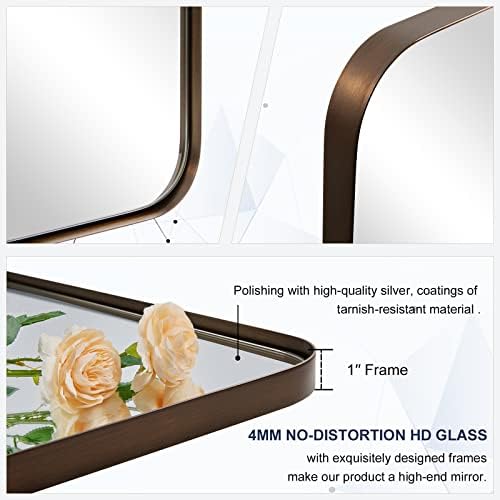ANDY STAR Wall Mirror for Bathroom, Rounded Rectangle Mirror for Vanity - Image 6