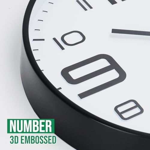Wall Clock Modern Non-Ticking Battery Operated Wall Clocks Silent Quartz - Image 4