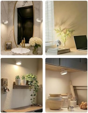 EZVALO LED Wall Mounted Light, 3000mAh Rechargeable Cordless Wall Sconce - Image 6