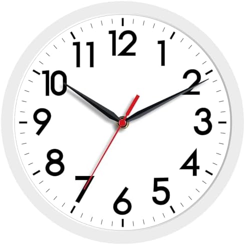 AKCISOT 8 Inch Wall Clock, Silent Battery Operated Analog Clock by Akcisot
