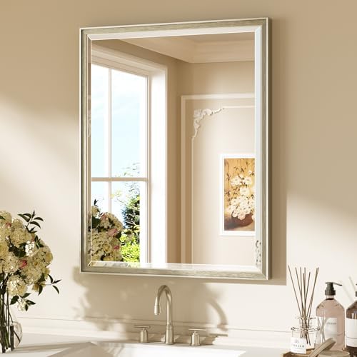 Keonjinn Brushed Nickel Bathroom Mirrors by Keonjinn