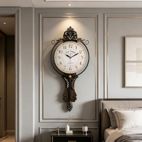 Vintage Modern Wall Clock with Silent Quartz Movement by TOHOOYO
